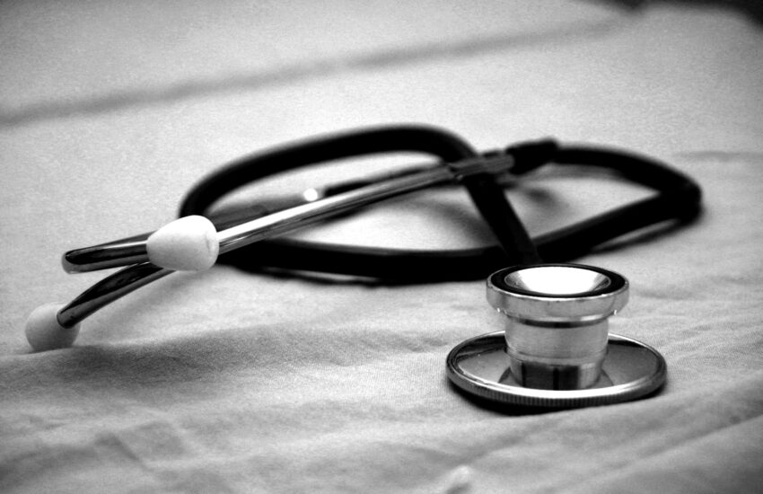 black and gray stethoscope